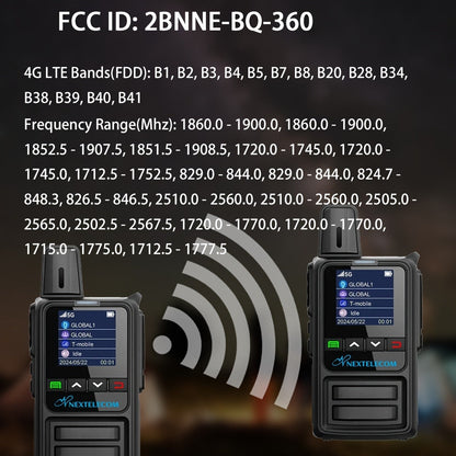 5G Long Range Two-Way Radio Model 360, 5000 Miles, 2pcs+SIM