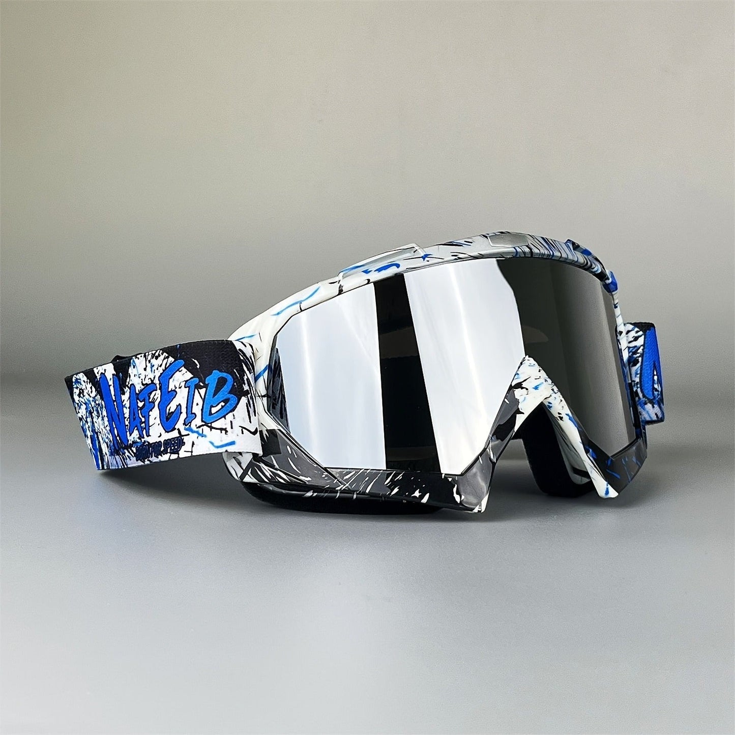 Ski Goggles with Headband – Mirror Coating Polycarbonate Lens, TPU Frame, Adjustable Thick Foam Pad, Anti-Fog Snow Goggles for Adults, 30+ Color Options for Skiing & Snowboarding