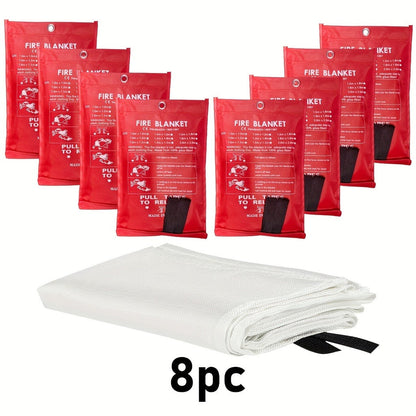 Fiberglass Fire Blanket for Home Kitchen Camping – Emergency Fireproof Blanket, Flame Retardant Heat Resistant, 39x39 Inch – 1/2/4/8/12 Pack