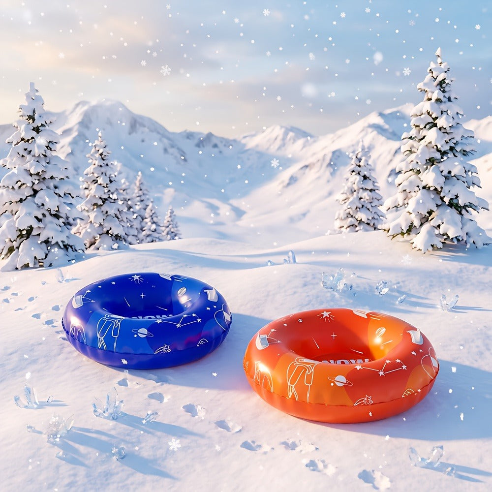 Snow Tubes for Adults 36 Inch 3-Pack – Extra-Large PVC Snow Sleds with 2 Dual Handles, Heavy-Duty Inflatable Snow Tubes for Hill Sledding, Ski Resort & Outdoor Winter Snow Sports