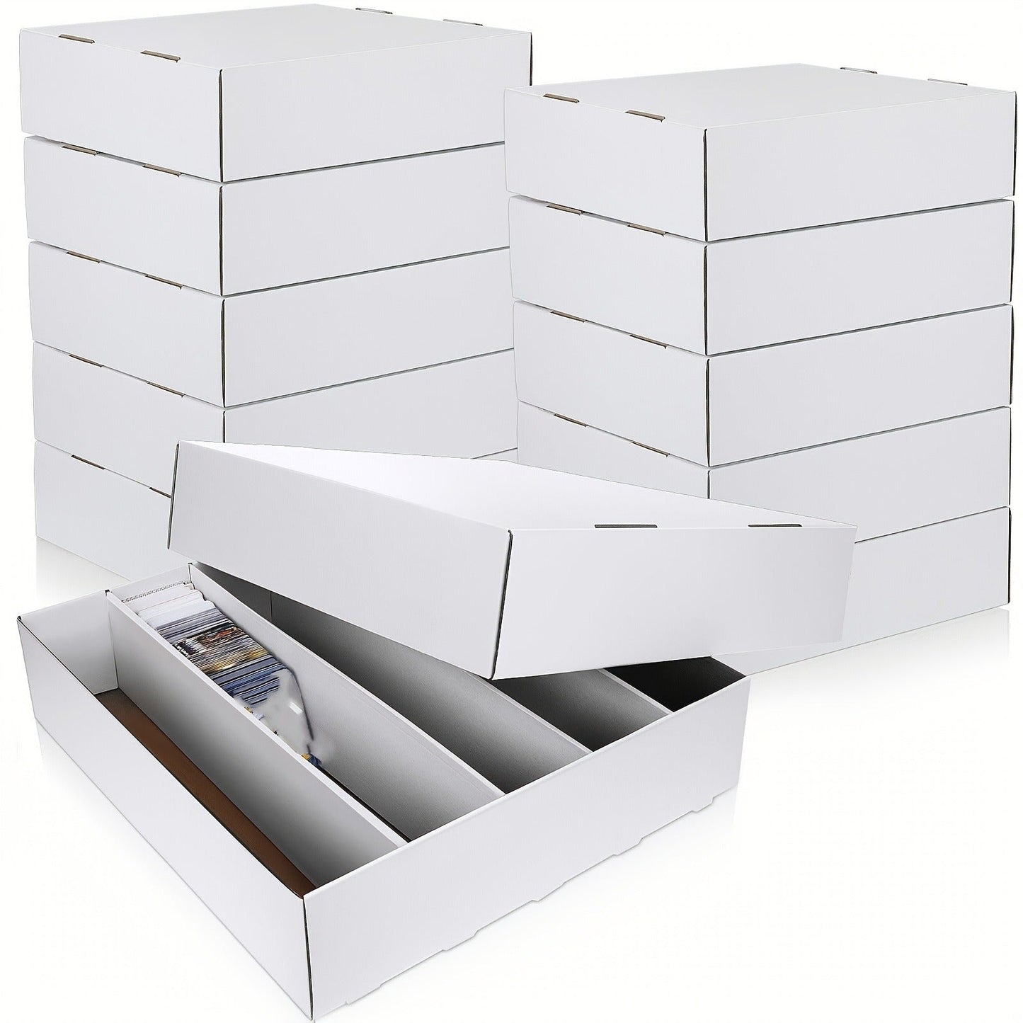 Trading Card Storage Box 20 Pack Cardboard 7x3.7x2.8 Inch Baseball Card Storage Boxes Collectible Cases for Sports Cards Gaming Cards TCG MTG Pokemon Card Collecting Holder Supplies Upgraded Version