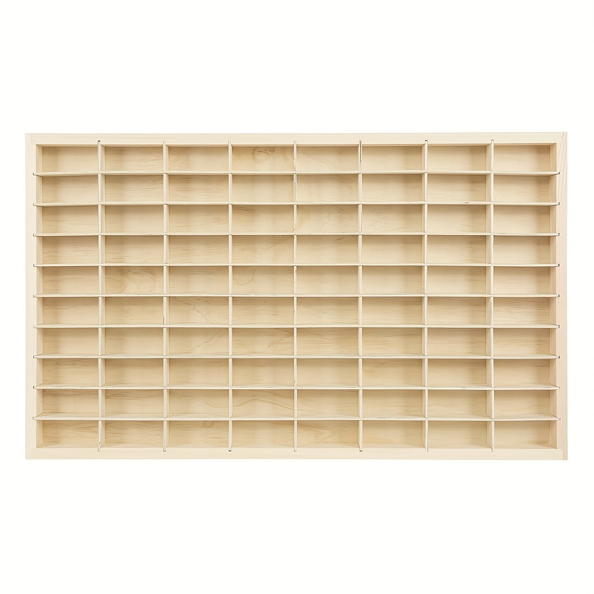 Diecast Car Display Case 80-Slot Wall Mounted Wood 1:64 Scale No-Drill Car Model Organizer Showcase for Hot Wheels Matchbox Alloy Diecast Cars Living Room Bedroom Garage Decor Collectors Wall Storage