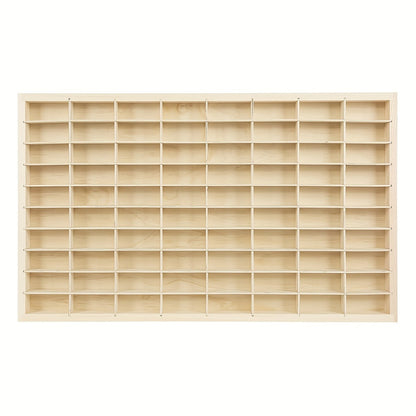 Diecast Car Display Case 80-Slot Wall Mounted Wood 1:64 Scale No-Drill Car Model Organizer Showcase for Hot Wheels Matchbox Alloy Diecast Cars Living Room Bedroom Garage Decor Collectors Wall Storage