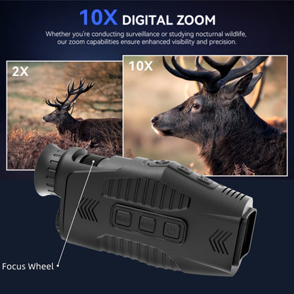 Night Vision Monocular with 850nm IR Illuminator, 5X Digital Zoom 2.5K FHD Camera 1.54" Display, Infrared Night Vision Scope for Hunting Camping Wildlife Surveillance, 2000mAh Battery 6Hr Runtime