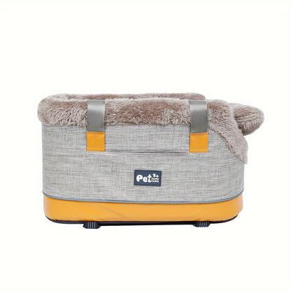 Pet Car Seat Carrier Bag Portable Safety Booster Seat for Dogs & Cats – Foldable Travel Bag with Car Pad, Secure Outing Bag for Small Medium Pets, Lightweight Pet Travel Accessory