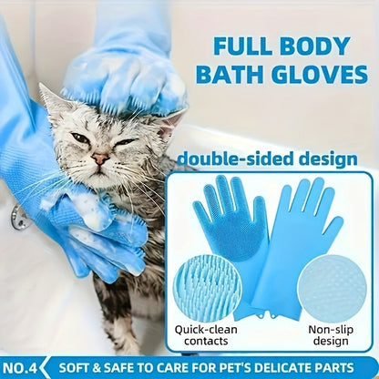Dog Grooming Kit Set 6pcs – Pet Brush, Microfiber Towel, Washing Gloves & Shedding Tool, No Power Required, Essential Home Pet Care for Shiny Healthy Coat, Dogs & Cats