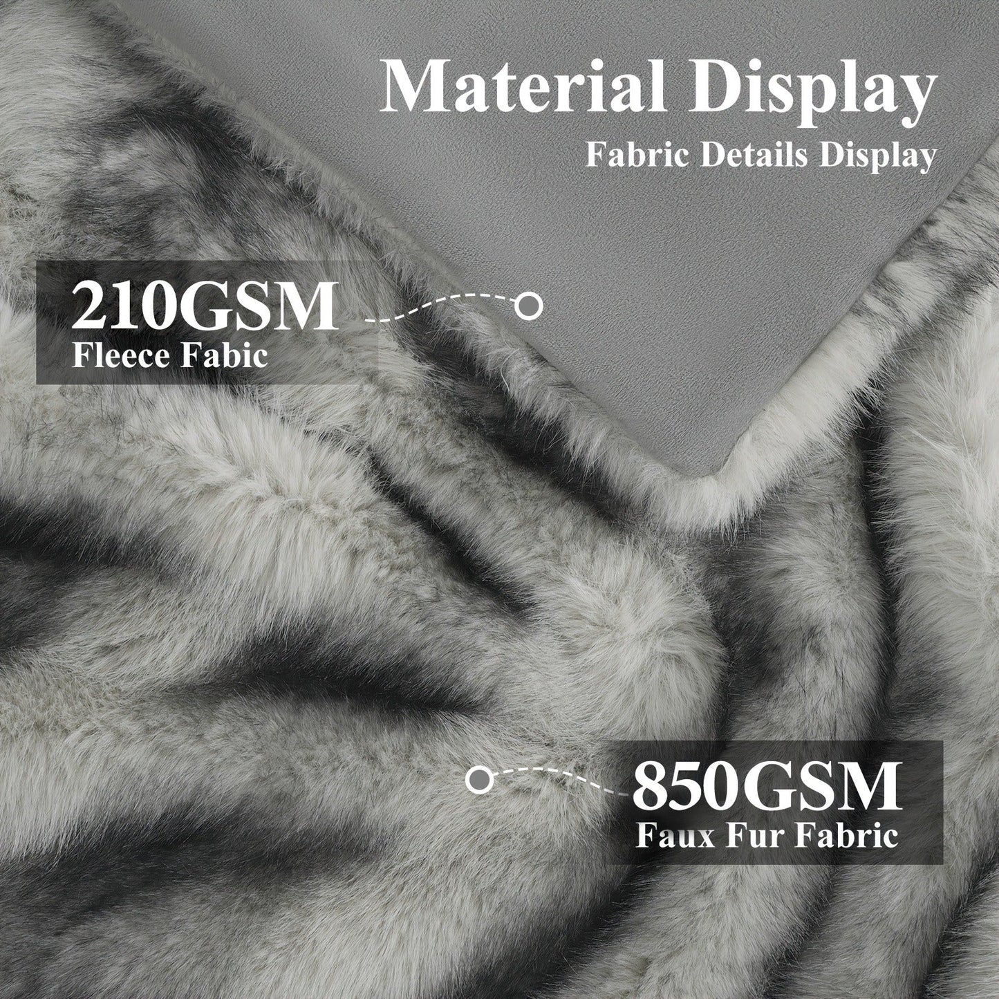 Faux Fur Throw Blanket 1060GSM Luxury - Super Soft Reversible Plush Mink Blanket for Bed Couch Sofa, Oversized Heavy Weight Cozy Blanket, Leopard Animal Print & Solid Colors, Throw & Twin Size