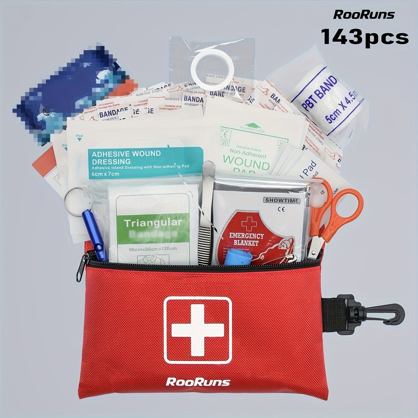 Tactical IFAK First Aid Kit Bag with Tourniquet Scissors Whistle, Portable Emergency Survival Kit for Outdoor Hiking Camping Hunting Car Boat, Multiple Sizes B373 B143 152
