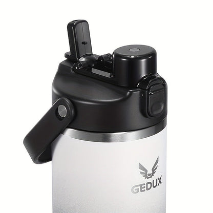 Insulated Water Bottle 32oz 40oz Stainless Steel Leak-Proof Sports Water Bottle with Handle Matte Finish Vacuum Thermos for Gym Hiking Camping Office Travel