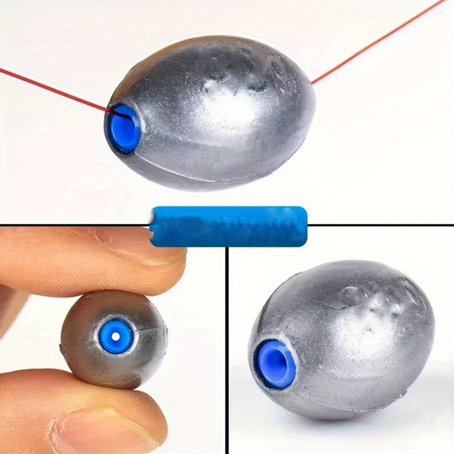 Lead Sinker Egg Weight Fishing Rig – Oval Elliptical Bass Casting Worm Bullet Tackle, Compatible with Saltwater & Freshwater Fishing, Ideal for Bass, Carp & Bottom Fishing