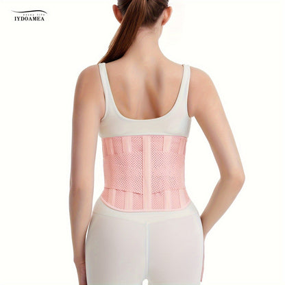 Breathable Back Brace Air Mesh with 4 Steel Plates & 2 Spring Stays – Anti-Skid Adjustable Lumbar Support Belt for Work, Men Women, S–XXL in 3 Colors