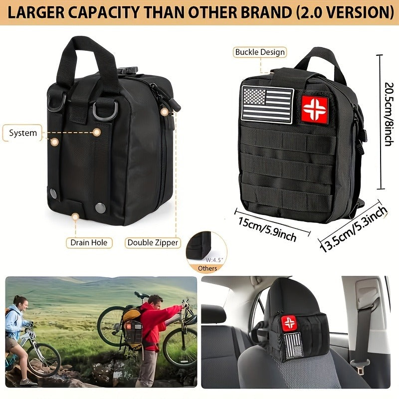 Outdoor Multifunctional Tool Kit 212 260 Piece Professional Camping Gear Bag for Men Women Hiking Hunting Adventure Gift Black Green Khaki