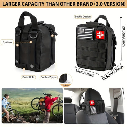 Outdoor Multifunctional Tool Kit 212 260 Piece Professional Camping Gear Bag for Men Women Hiking Hunting Adventure Gift Black Green Khaki
