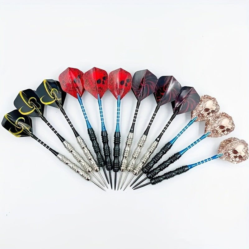 Professional Darts Set with Iron Tips, PET Shafts & Gift Box – Complete Dart Set for Training & Competition – Great Christmas & Holiday Gift for Friends & Family