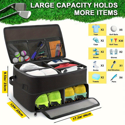 Golf Ball Storage Bag Oxford Fabric – Portable Golf Ball Carrier Pouch with Zipper, Holds 12 Balls, Lightweight Golf Accessories Organizer for Men Women Golfers