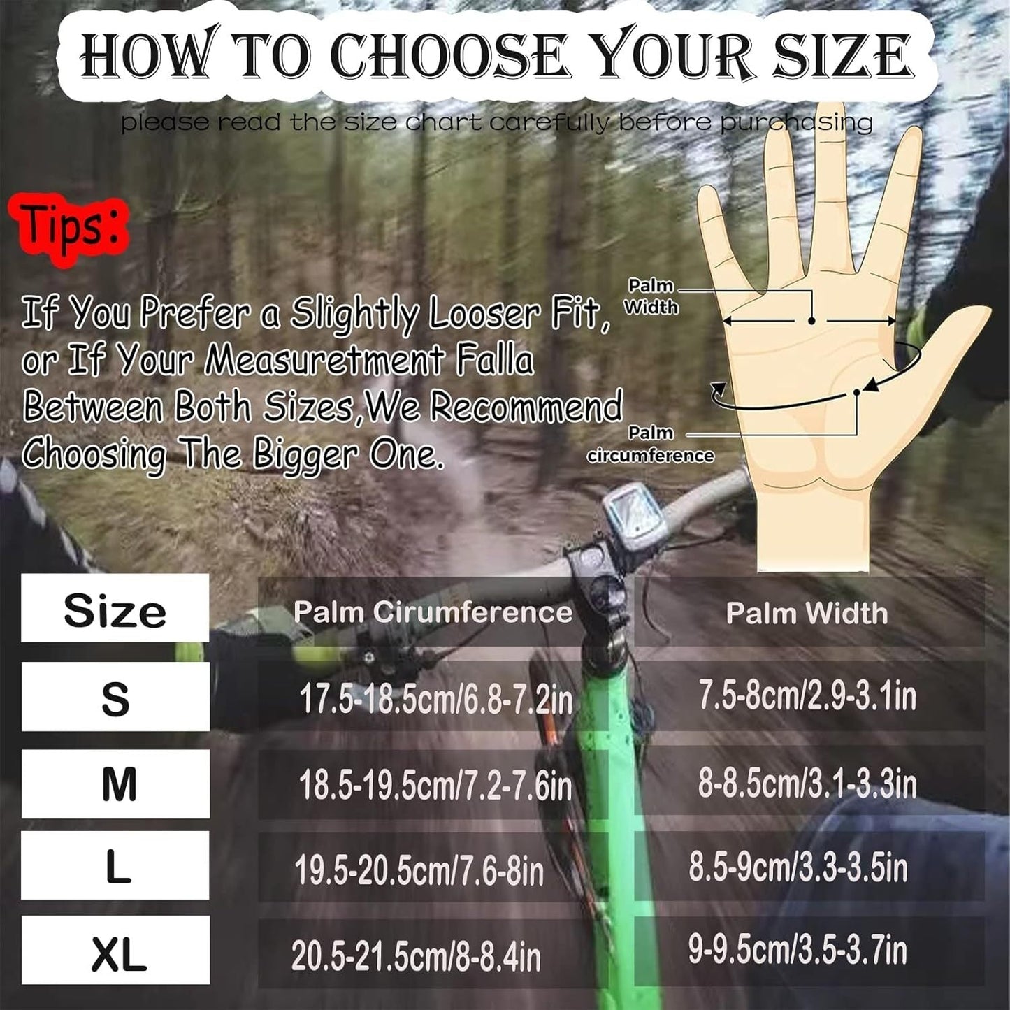 Motocross Gloves Touchscreen Full Finger - Breathable Riding Gloves with Print Design, Adjustable Wrist Closure, Road Racing & Cycling Protection (Blue/Yellow, M-XL)