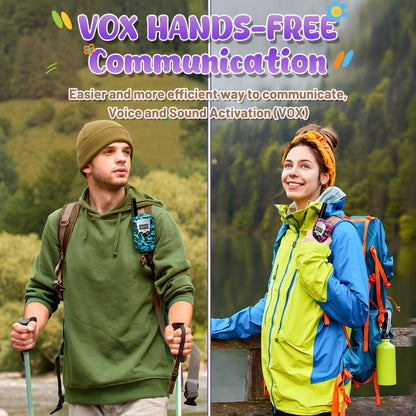FRS Walkie Talkies 22 Channel 3 Mile Range VOX 99 Privacy Codes Kids Family Two Way Radio for Camping Hiking Cycling Outdoor