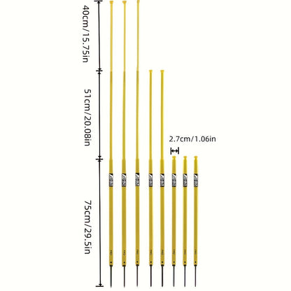 Agility Training Hurdle Bar Set Adjustable Height Speed Drills Football Basketball Soccer Indoor Outdoor Pole Hurdle Training 4 Bases 4 Rods 2 Hurdle Straps Storage Bag