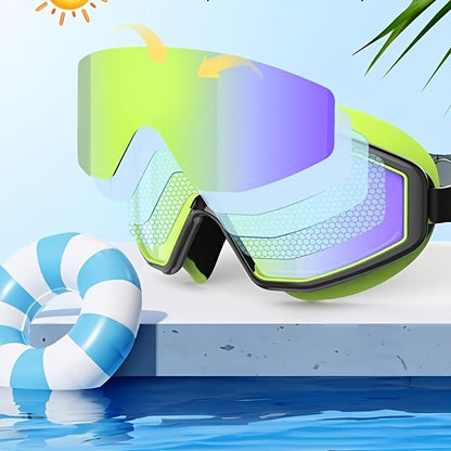 Anti-Fog Swimming Goggles 3 Pairs Leak-Proof UV Protection with Nose Clip Earplugs for Adults Kids Pool Open Water Gift Set