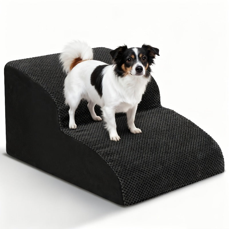 Dog Stairs for High Beds & Sofa - Extra Wide Foam Pet Steps with Non-Slip Bottom, Soft Cushioned Dog Ramp for Couch, Ideal for Small Dogs, Senior & Injured Pets, 2/3/4 Steps, 6 Colors