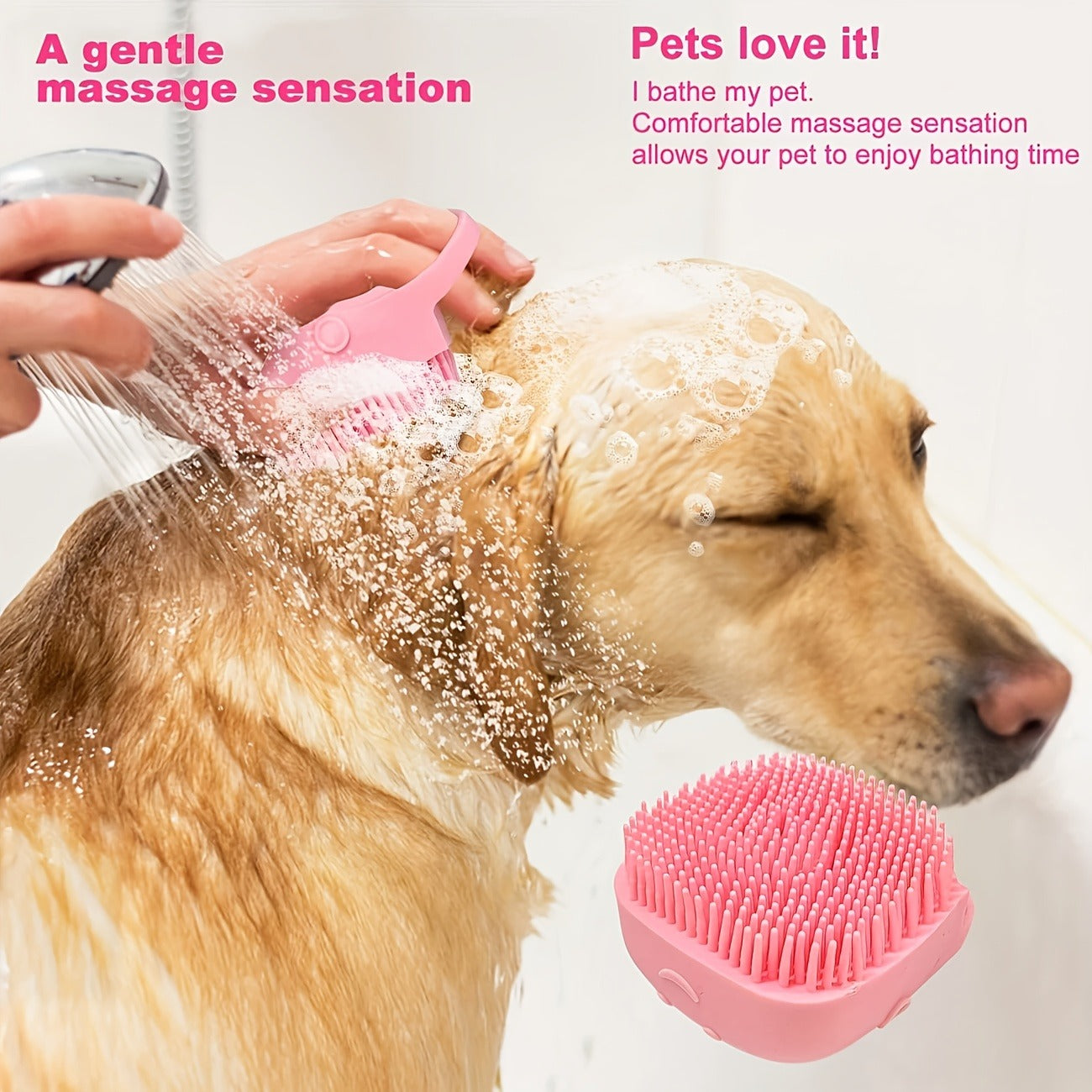Cat & Dog Grooming Set 9-in-1 & 11-in-1 – Self-Cleaning Slicker Brush, Nail Clippers & File, Flea Comb, Shampoo Brush, Finger Toothbrush & Storage Bag, No Battery, Pink or Blue