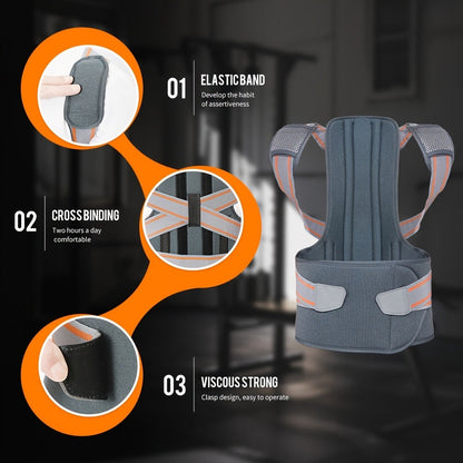 Posture Corrector for Women & Men – Breathable Adjustable Shoulder Back Brace Straightener, Full Back Support for Posture Improvement, Spine Alignment & Upper Back Pain Relief, Sizes S to XXL