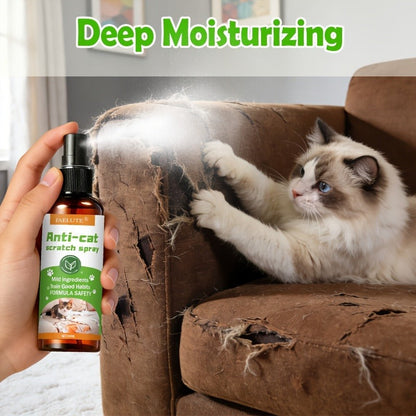 Cat Scratch Deterrent Spray for Furniture - Non-Toxic Pet Safe Anti-Scratch Training Spray, Protects Sofa Couch Carpet Door Wood Surfaces, Long-Lasting No-Stain Formula, Safe for Kittens & Adult Cats