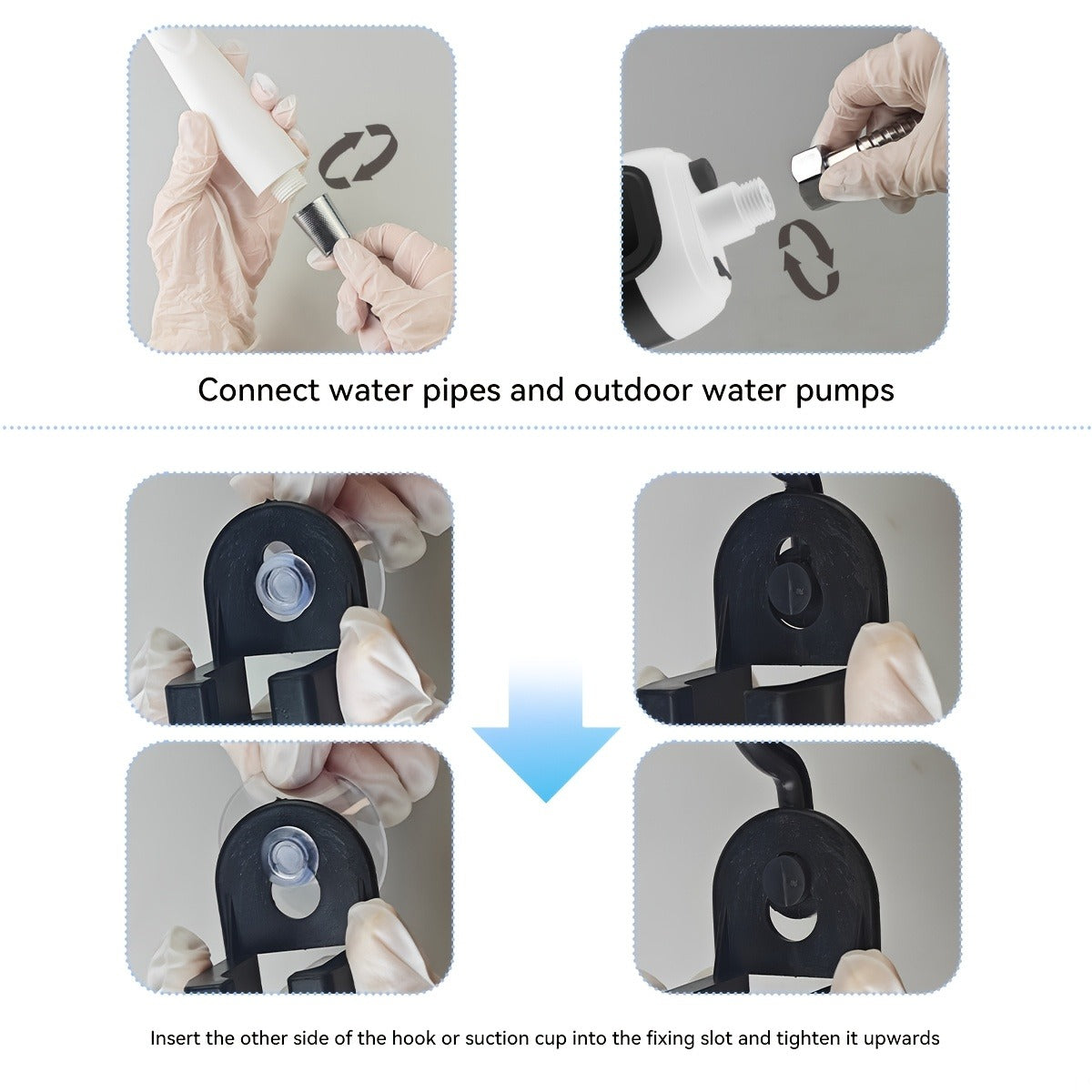 Portable Outdoor Shower with Light 2-in-1 – 2000mAh Rechargeable, Power Display, Spray Nozzle, Hose & Suction Cup – Camping, Hiking, Pet Bathing & Car Cleaning Shower Pump