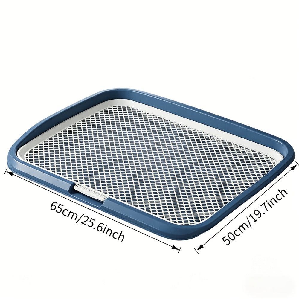 Indoor Dog Potty Tray with Removable Grating - Leak-Proof Puppy Training Toilet, Washable Pee Pad Holder for Apartments, Easy Clean Dog Bathroom, 7 Colors, Small & Large Sizes