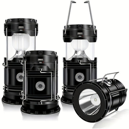 Collapsible Camping Lantern Rechargeable Bulk Set – Foldable USB LED Pendant Light for Camping, Power Outages & Emergency Survival, 4/8pcs Value Pack