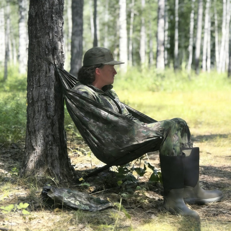 Low-Profile Hunting Chair Lightweight Foldable Stool – Adjustable Carry Strap, Mossy Oak Camo Pattern, Portable Seat for Turkey & Deer Hunting, Camping, Fishing & Outdoor Use, Ground Blind Chair