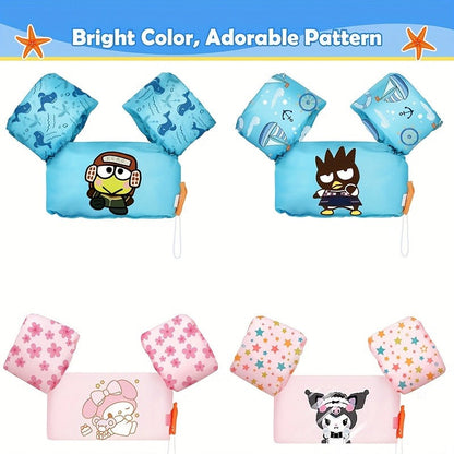 Kids Swim Vest Floating Jacket – Adjustable Straps, Lightweight, Cute Cartoon Pattern for Boys Girls Beginners, Pool Beach Water Safety 20-50 lbs