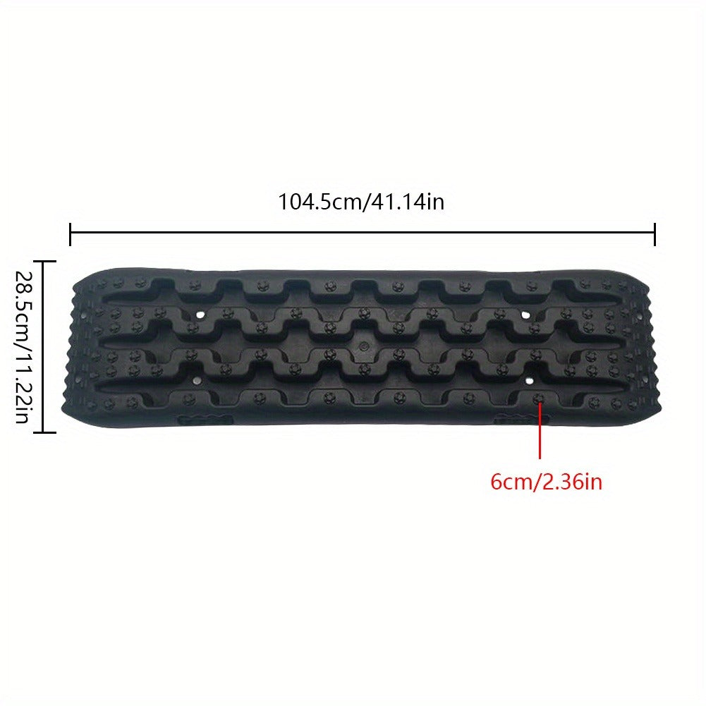 Vehicle Recovery Traction Boards 2-Pack – Heavy-Duty Anti-Slip Off-Road Escape Boards for Snow, Mud & Sand, Reinforced PP Material, 10-Ton Load Capacity, Emergency Self-Rescue for 4WD & SUV
