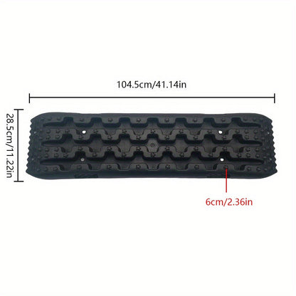 Vehicle Recovery Traction Boards 2-Pack – Heavy-Duty Anti-Slip Off-Road Escape Boards for Snow, Mud & Sand, Reinforced PP Material, 10-Ton Load Capacity, Emergency Self-Rescue for 4WD & SUV