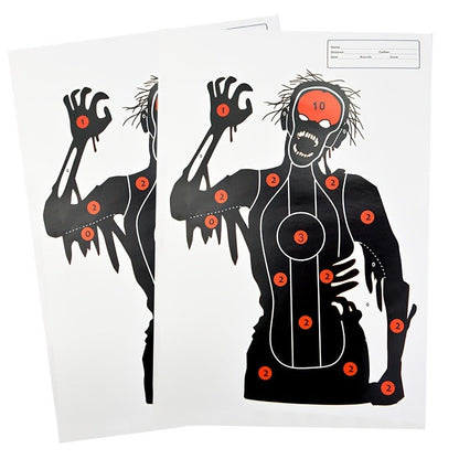 Shooting Target Paper 10 Pack 45x32cm Large Glossy, Archery Targets for Shooting Practice Accuracy Training, Skeleton Balloon Human Silhouette Target Sheets for Gun Bow Slingshot Range Outdoor Use