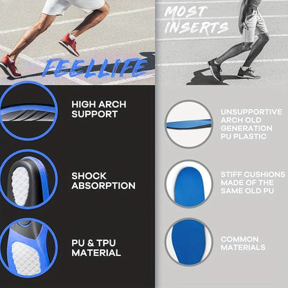 Arch Support Insoles Flat Feet Heavy Duty Shoe Inserts Men Women Work Boots