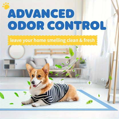 Dog Potty Pads Ultra Absorbent 6-Layer Thick – Mess-Proof Backing for Home, Travel & Camping, 300% Thicker for Active Dogs, 50 / 101 / 200 Pads (23.62" or 28x34 Inch)