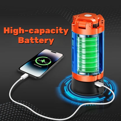 Rechargeable Camping Light with Stand 15000mAh 20000mAh High Capacity LED Tent Lamp - Portable Battery Powered Lantern for Camping Hiking Fishing Power Outages Emergency Outdoor Use