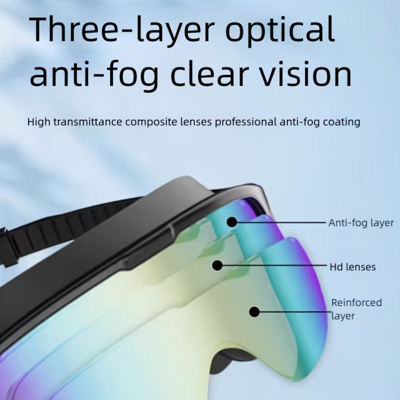 Anti-Fog Swimming Goggles Set – UV Protection, Earplugs & Nose Clip