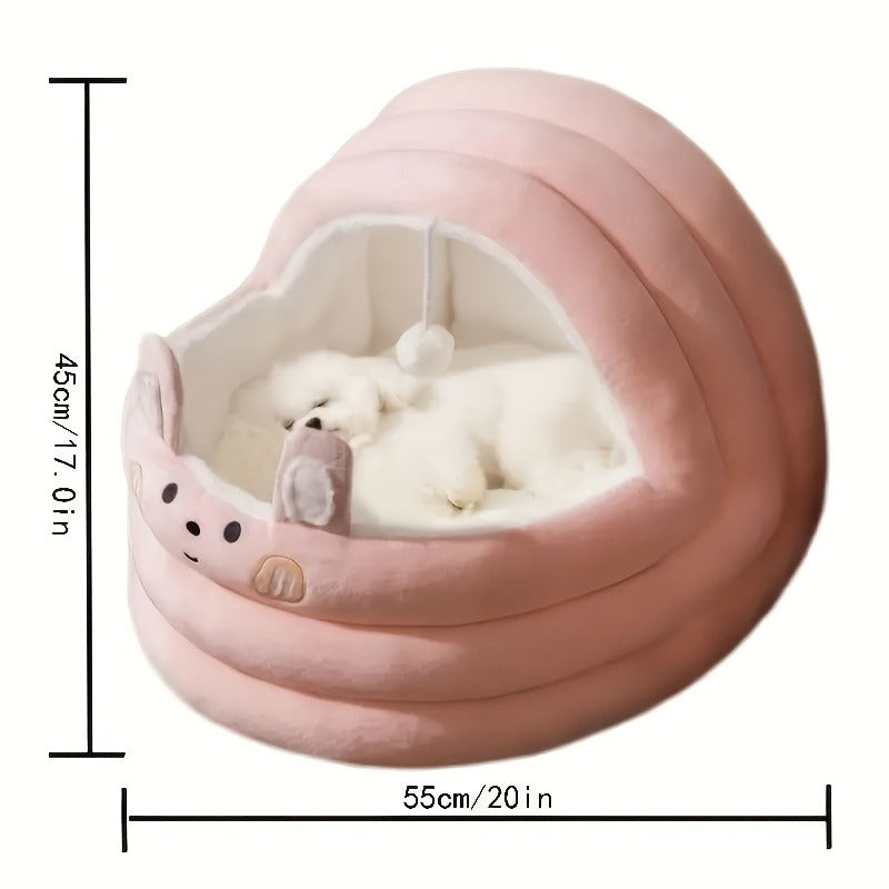 Plush Dog Bed Pad – Thick, Soft & Warm Pet Sleeping Mat for Dogs and Cats | Non-Slip Cozy Cushion Kennel Pad, Large Size 21.7×20×17.7 inch, Multiple Colors