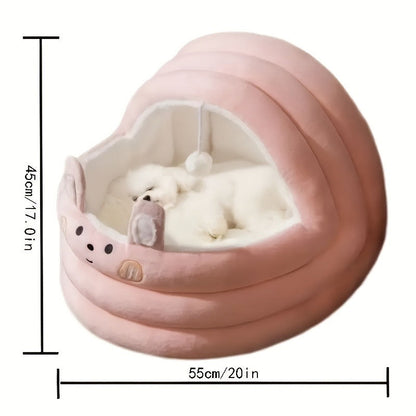 Plush Dog Bed Pad – Thick, Soft & Warm Pet Sleeping Mat for Dogs and Cats | Non-Slip Cozy Cushion Kennel Pad, Large Size 21.7×20×17.7 inch, Multiple Colors