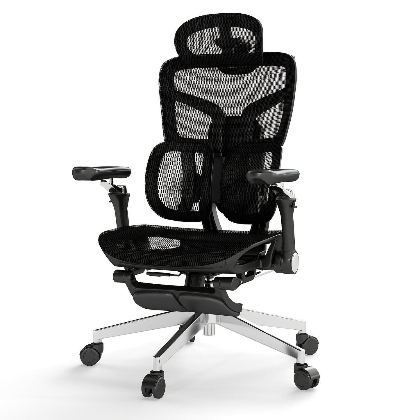 Ergonomic Office Chair with Footrest & 6D Armrests – High Back Lumbar Support Swivel Desk Chair for Home Office