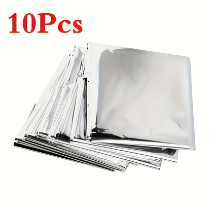 Emergency Mylar Thermal Blanket 52"x82" Reflective Foil Survival Blanket for Camping Hiking Outdoor First Aid Kit Weather Protection Ground Cover