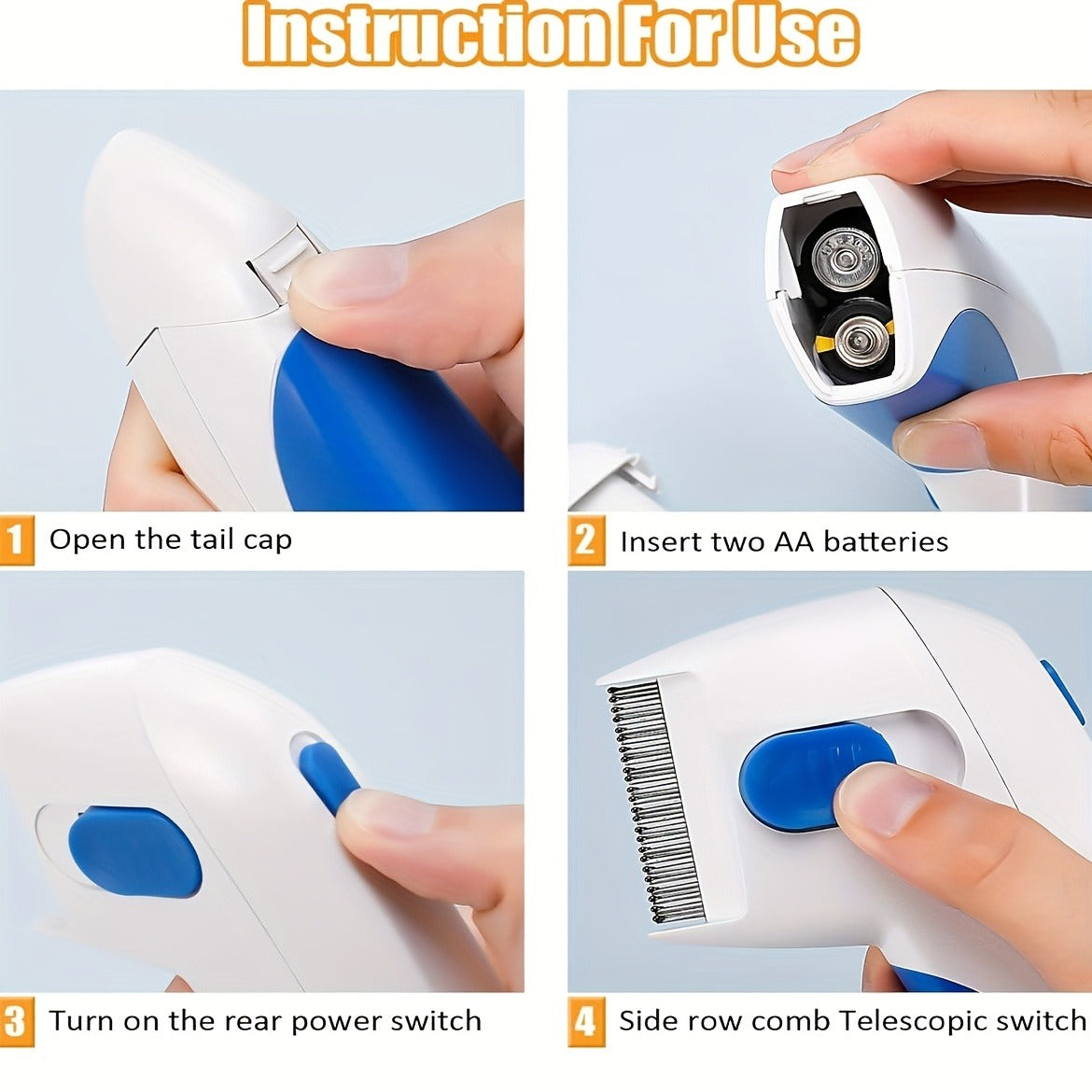 Pet Brush 2-in-1 Deshedding & Grooming Comb for Dogs & Cats – Gentle Hair Removal with Durable Stainless Steel Teeth, Comfortable Non-Slip Handle, Reduces Shedding for All Coat Types