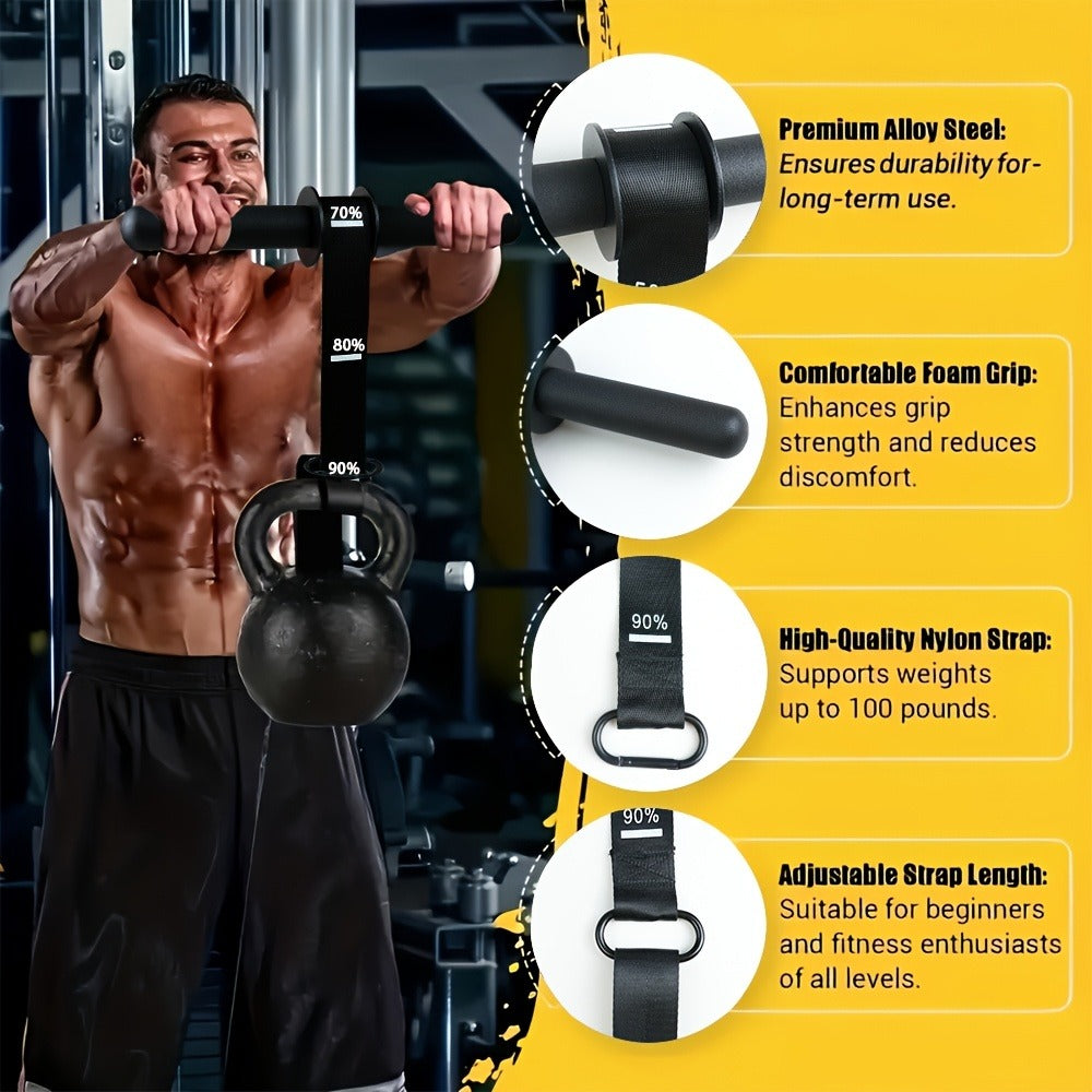 Forearm Strengthener Bar Wrist & Forearm Muscle Trainer – Iron Power Training Equipment for Grip Strength, Universal Fit, No Power Required, Portable Fitness & Outdoor Sports Gear for Men & Women