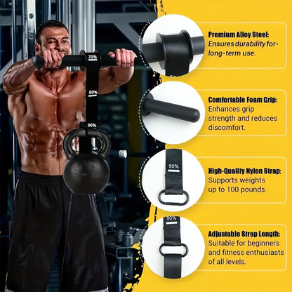 Forearm Strengthener Bar Wrist & Forearm Muscle Trainer – Iron Power Training Equipment for Grip Strength, Universal Fit, No Power Required, Portable Fitness & Outdoor Sports Gear for Men & Women