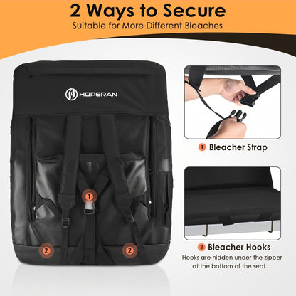 Heated Stadium Seat with Massage, 3-Level Heat & 6 Modes