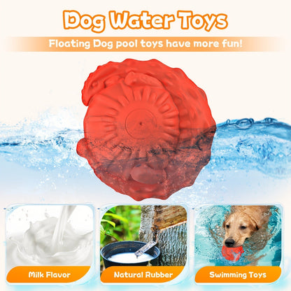 Durable Bite-Resistant Dog Ball – Audible Squeaky Floating Rubber Toy for Small, Medium & Large Dogs | Outdoor & Pool Use