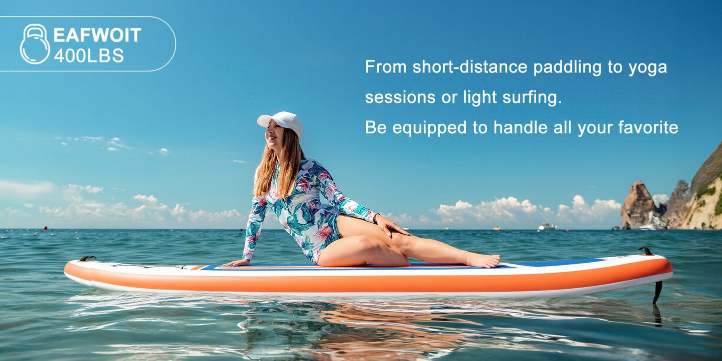 Inflatable Stand Up Paddle Board 10'6" x 32" – Non-Slip Deck iSUP with Premium Accessories | Stable & Durable Paddle Board for Fishing, Rowing, Seaside Travel & Outdoor Enthusiasts