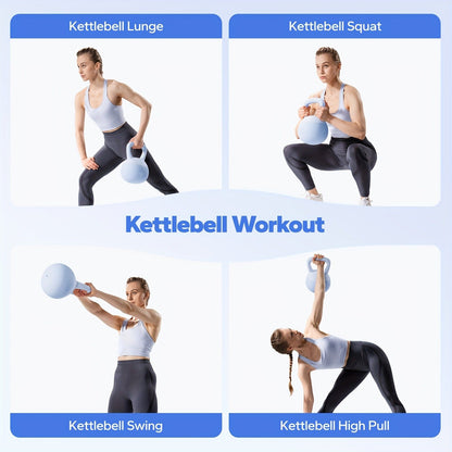 Soft Kettlebell Sand-Filled with Non-Slip Wide Grip Handle & Cushioned Base – Premium Mineral Sand Kettle Bell for Safe Strength Training, Home Gym & Fitness, Available in 15lbs & 25lbs